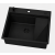 ABSOL 60 Czarny Full black zlewozmywak granitowy, 56×50x21,5cm Syfon Gratis Akcesoria