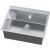 MASIVO 60 Stal Szczotkowana Zlewozmywak wpuszczany / FM 600x500 mm ukryty przelew syfon manualny Save Space