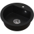 Ditto ring Czarny – zlewozmywak granitowy, Ø510x180mm Syfon Gratis