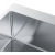 MASIVO 60 Stal Szczotkowana Zlewozmywak wpuszczany / FM 600x500 mm ukryty przelew syfon manualny Save Space