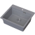 ABSOL 60 Szary zlewozmywak granitowy, 56×50x21,5cm Syfon Gratis Akcesoria