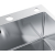 LINAR 120 P Zlewozmywak Stal Szczotkowana wpuszczany 620x480 mm ociekacz przelew standardowy syfon manualny Save Space