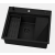 ABSOL 60 Czarny Full black zlewozmywak granitowy, 56×50x21,5cm Syfon Gratis Akcesoria
